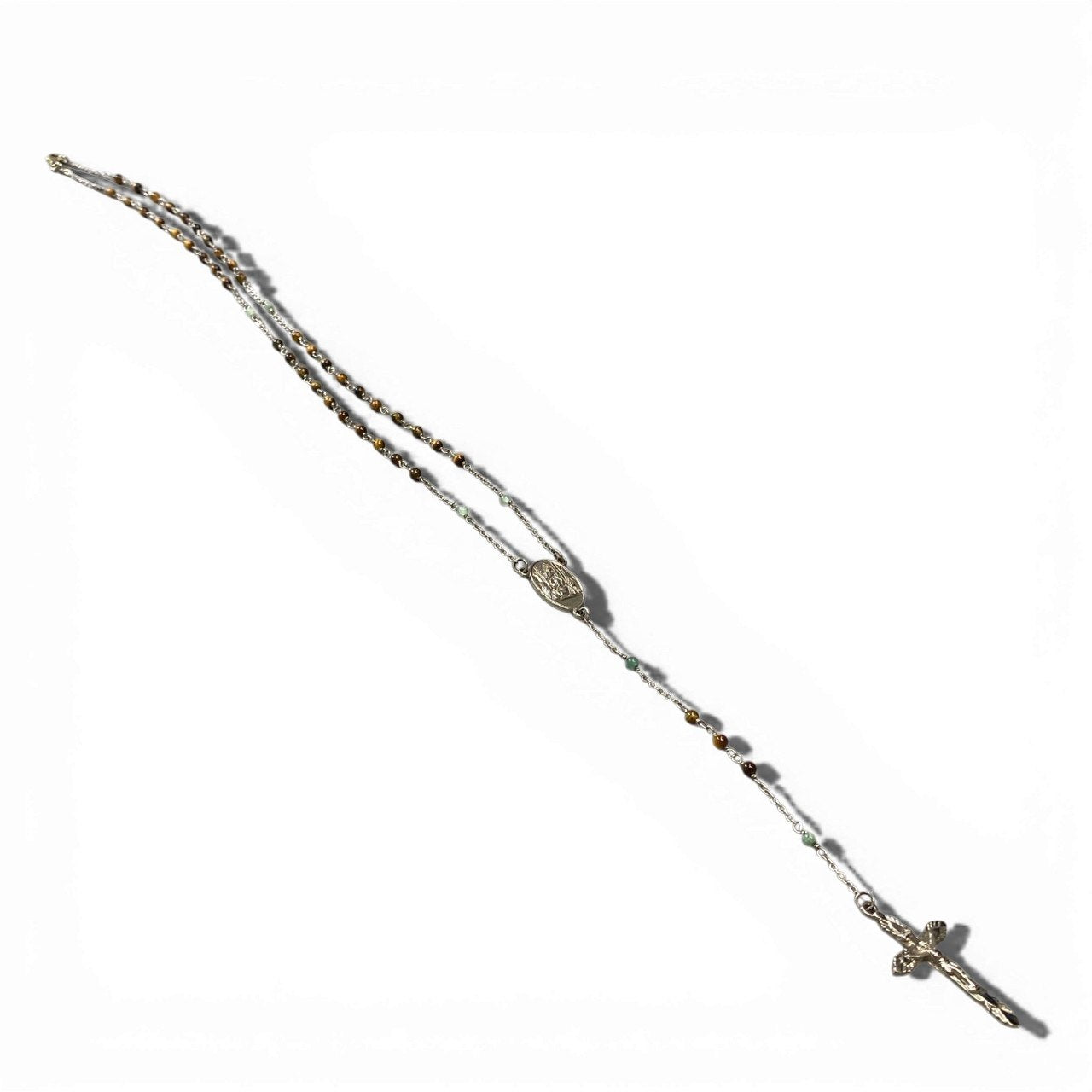 a5 DOLCE&GABBANA ドルチェアンドガッパーナ ロザリオ ネックレス クロス 十字架 アクセサリー マルチカラー レディースk02i