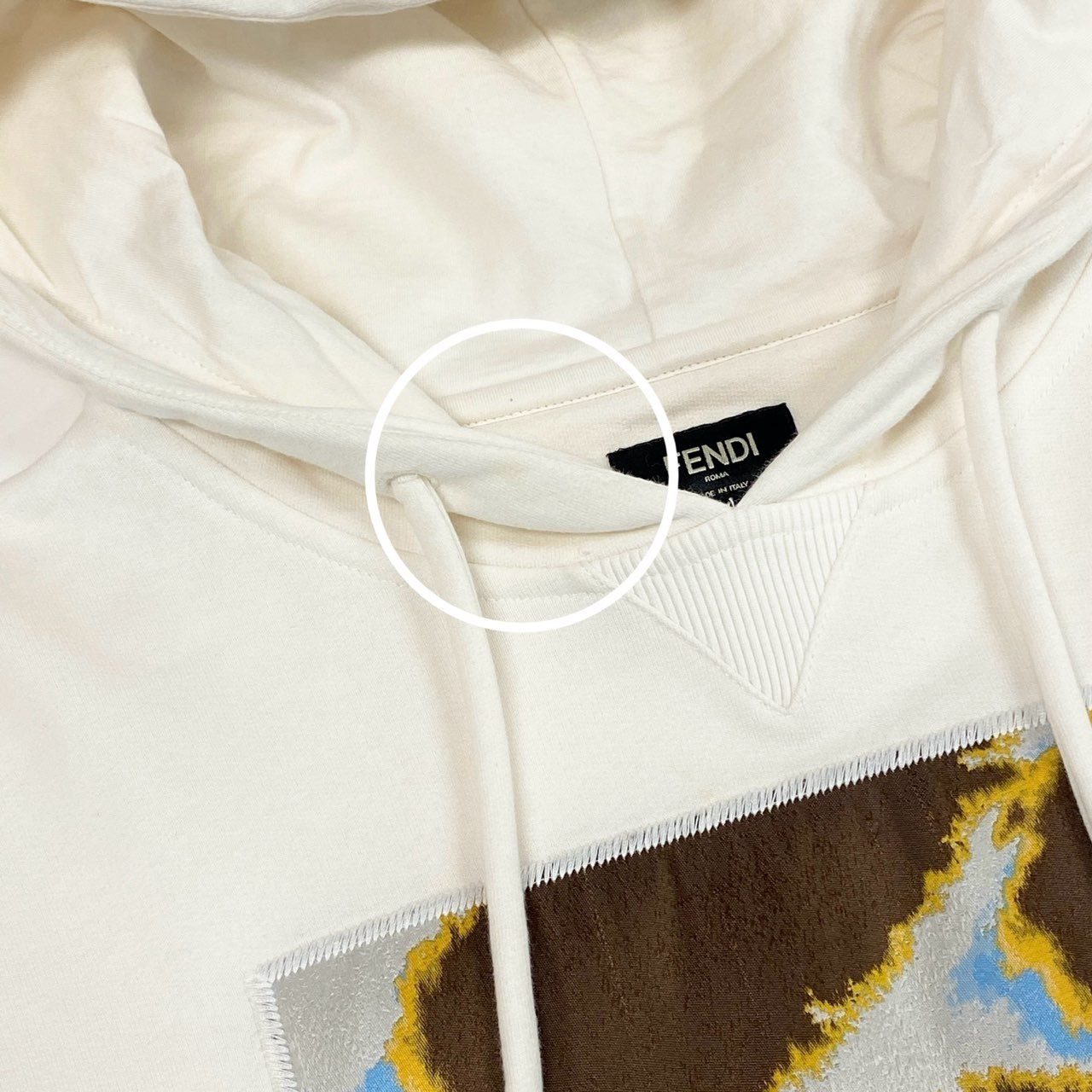 74k11 FENDI フェンディ アートプリント フーディ パーカー スウェット トップス FY1203 Sサイズ マルチカラー メンズu02t