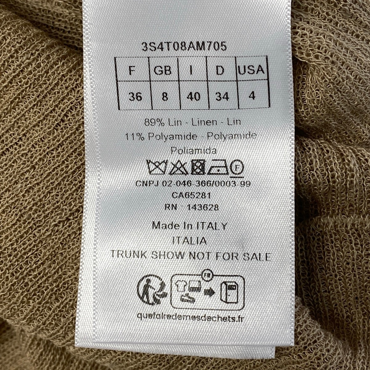 j16 Christian Dior クリスチャンディオール CD Bee刺繍 リネンメイン ニットタンクトップ CD Bee Embroidered Linen-Blend Knit Tank Top Size 40 ベージュt18r