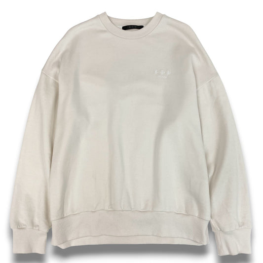 8b20 《美品》定価￥41,800 TATRAS タトラス 別注 FITART フィタート ロゴ刺繍 スウェット サイズ3 ホワイト ユニセックス トレーナーt18r