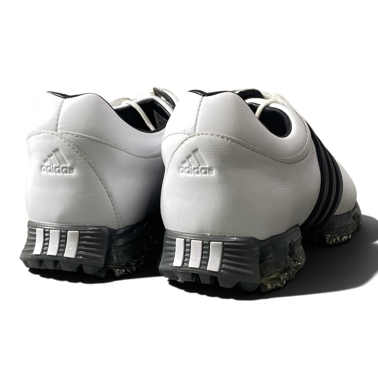 1h11 【極美品】adidas GOLF アディダス ゴルフ ゴルフシューズ TOUR360 3DFitFoam 26センチ ホワイト ブラック レザー メンズ 男性用t18r