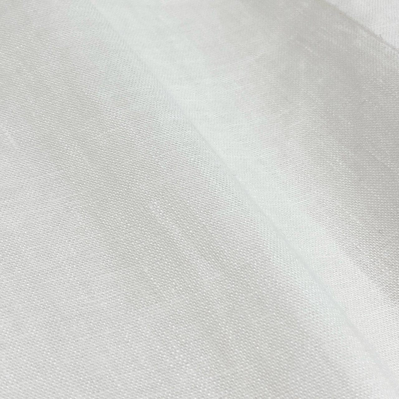 56k27 GIORGIO ARMANI ジョルジオアルマーニ 半袖シャツ リネンシャツ イタリア製 薄手 無地 42 16 1/2 ホワイト 麻100％o07t