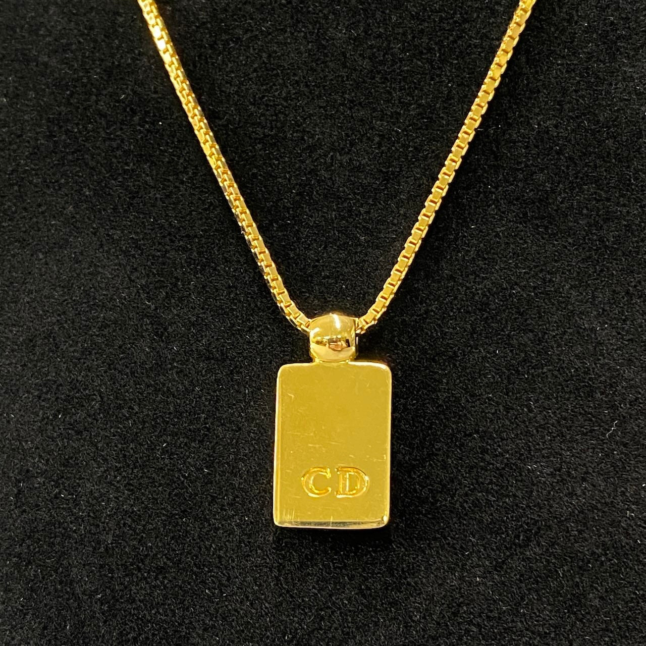 Christian Dior クリスチャンディオール トロッター プレート ゴールドネックレス Trotter Plate Gold Necklace アクセサリーt18r