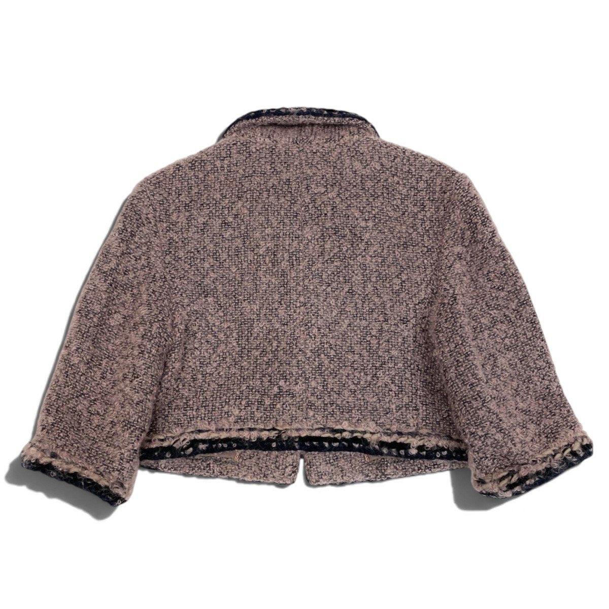 i22 CHANEL シャネル ショート丈 ツイードジャケット Cropped Tweed Jacket P49824 Size36 ピンクt18r