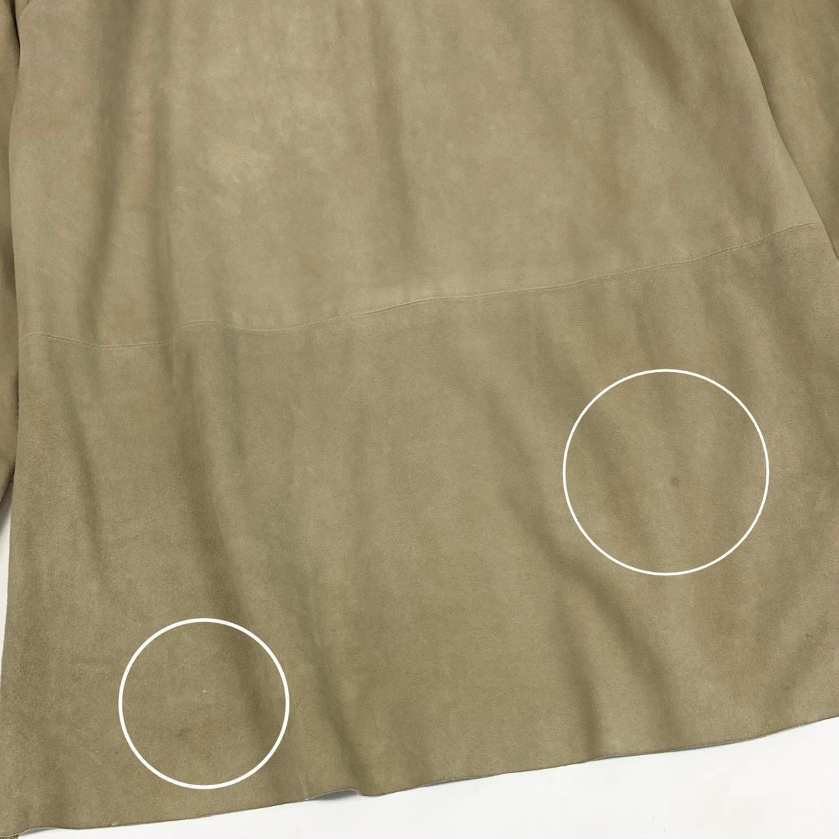 6i14 RALPH LAUREN ラルフローレン USA製 ブラックレーベル スエードレザー ロングスリーブシャツ サイズ2 ベージュ メンズk02i