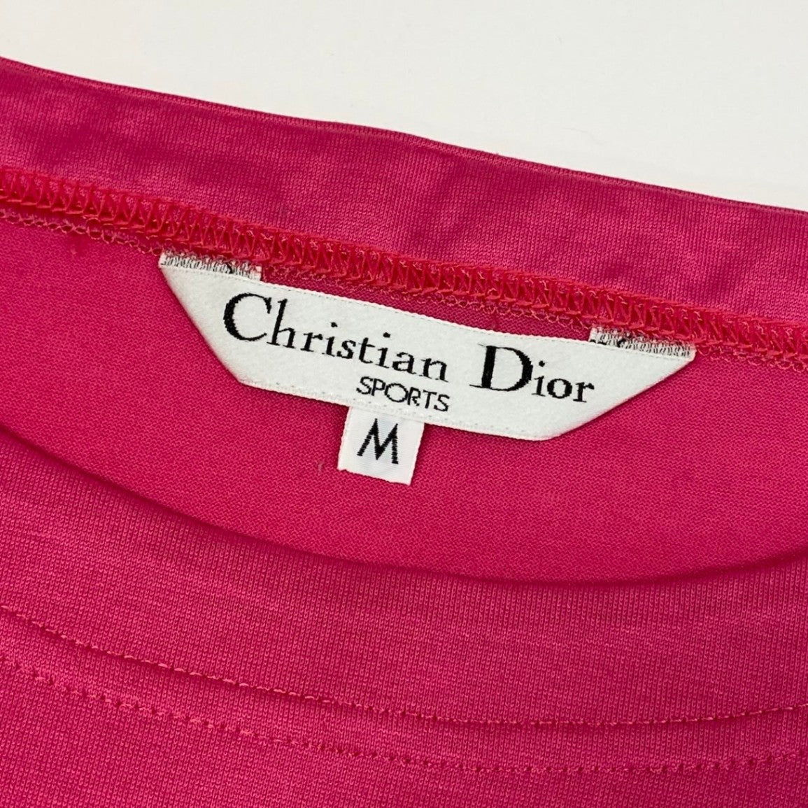 Ic27 Christian Dior クリスチャンディオール 半袖Tシャツ ブランドロゴ刺繍Tシャツ トップスカットソー Mサイズ ピンク コットン100％ レディース 女性用u02t