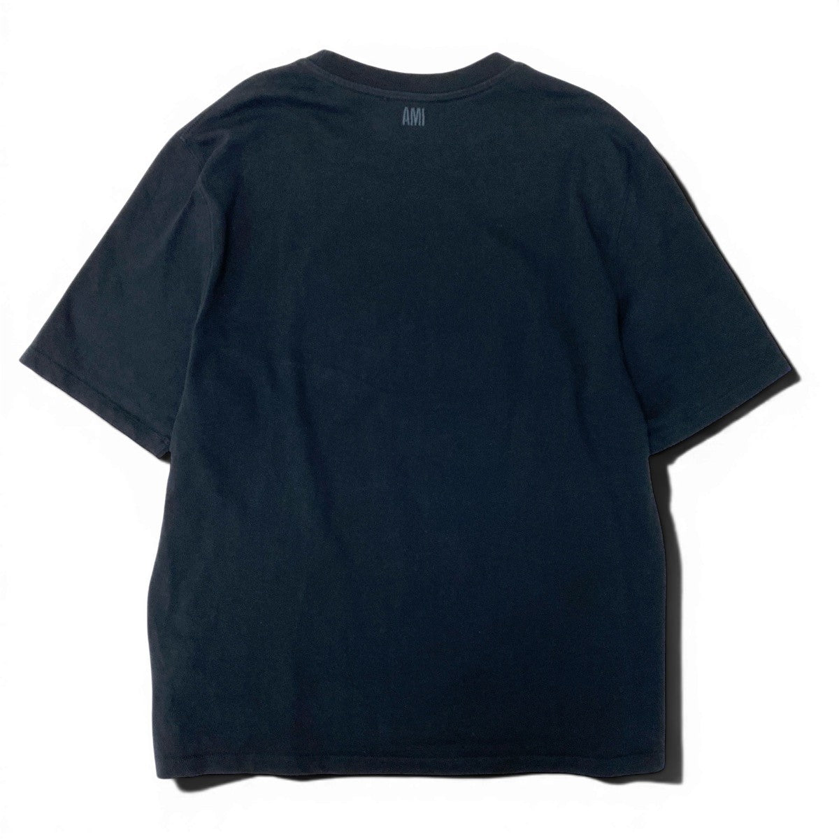 Ig9 AMI Paris アミパリス ハート刺繍 半袖Tシャツ カットソー サイズM ブラック コットン100％ メンズ 紳士服u02t