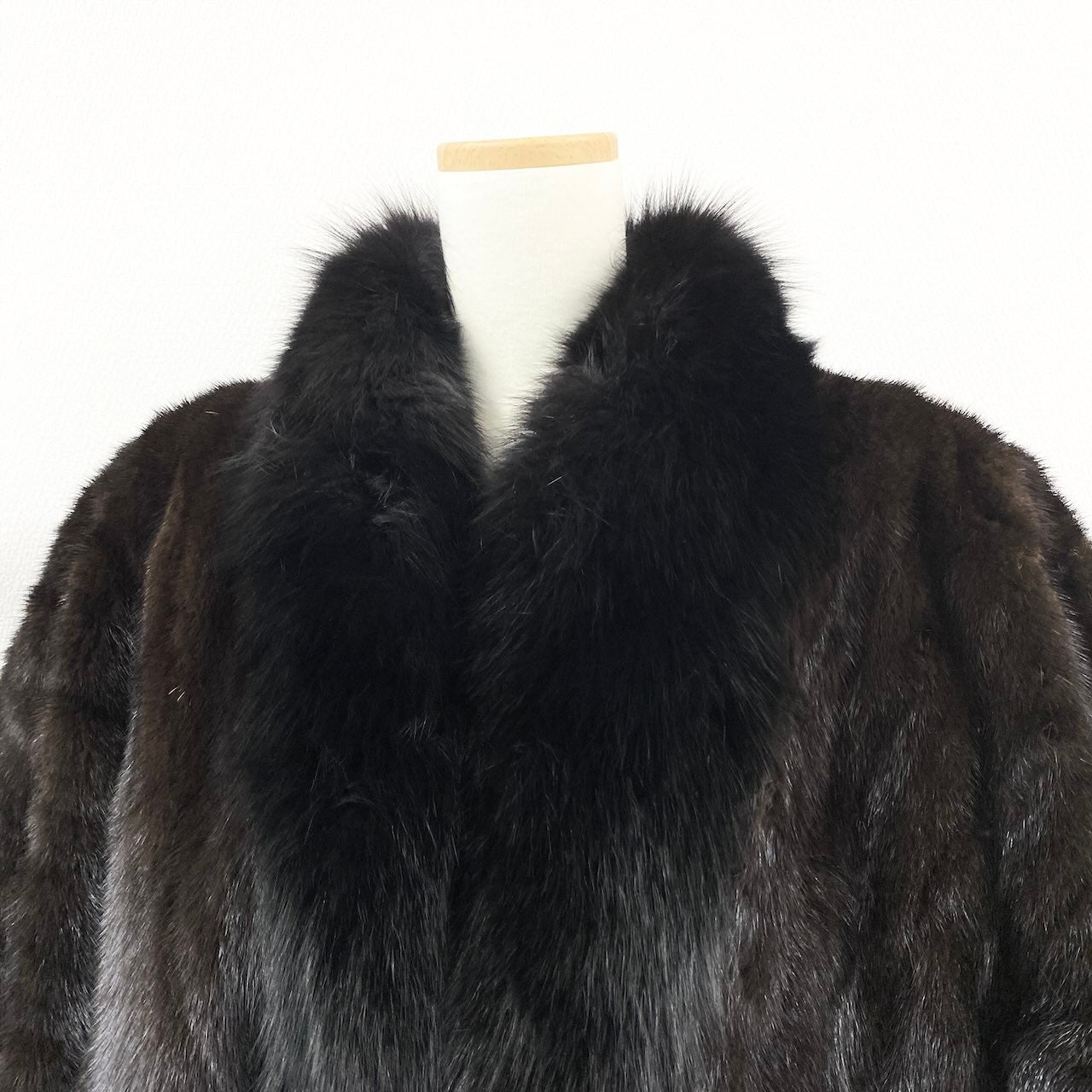 80e13 ミンク × フォックス サークルファーポンチョ ケープ ダークブラウン 本毛皮 MINK × FOX FUR 毛並み◎ 希少デザインt18r