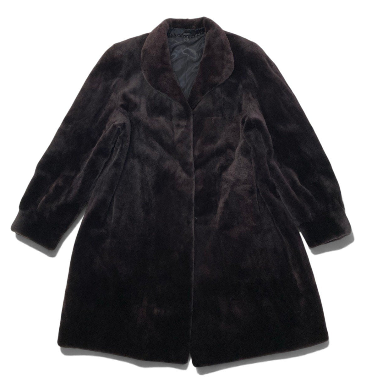 44i24 AMERICAN LEGEND シェアードミンク ロングコート サイズF ダークブラウン 最高級本毛皮 Shared Mink Fur Long Coat リアルファーt18r