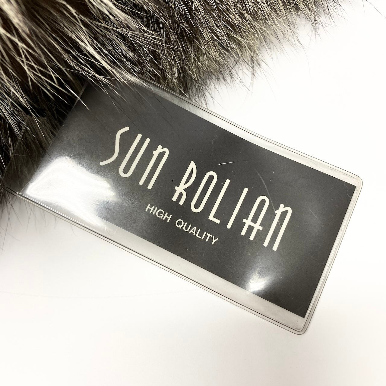 64c14 タグ付 Sun Rolian 極厚 シルバーフォックス ファーコート サイズ13 茶系 本毛皮 Silver Fox Fur Coatt18r