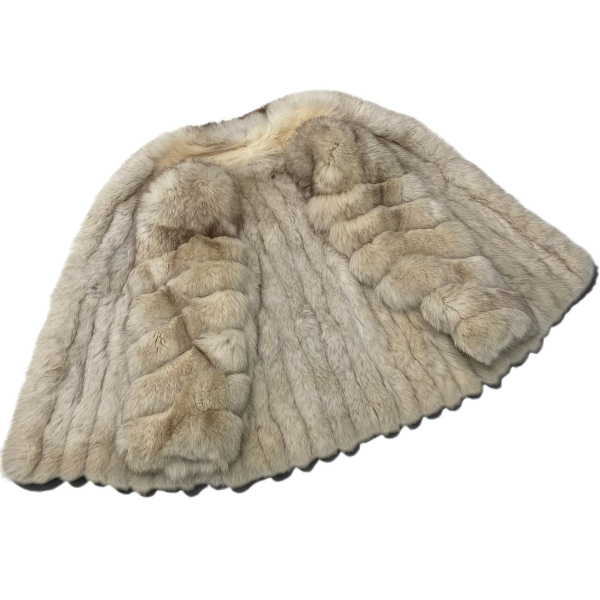 20i21 SAGA FOX サガフォックス 金サガ ブルーフォックス ファーコート サイズ13 ホワイト 最高級本毛皮 Fox Fur Coat リアルファーt18r