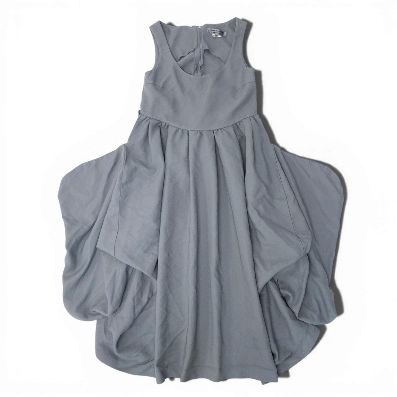 54b23 COMME des GARCONS COMME des GARCONS  コムデギャルソンコムデギャルソン AD2024 コムコム ノースリーブ変形ワンピース ドレス 日本製 RN-O005 XSサイズ グレー レディースk02i