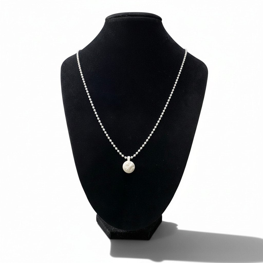 j4 CHROME HEARTS クロムハーツ CH クロスボール ラバーネックレス Cross Ball Pendant Necklace ホワイト レシート付属t18r