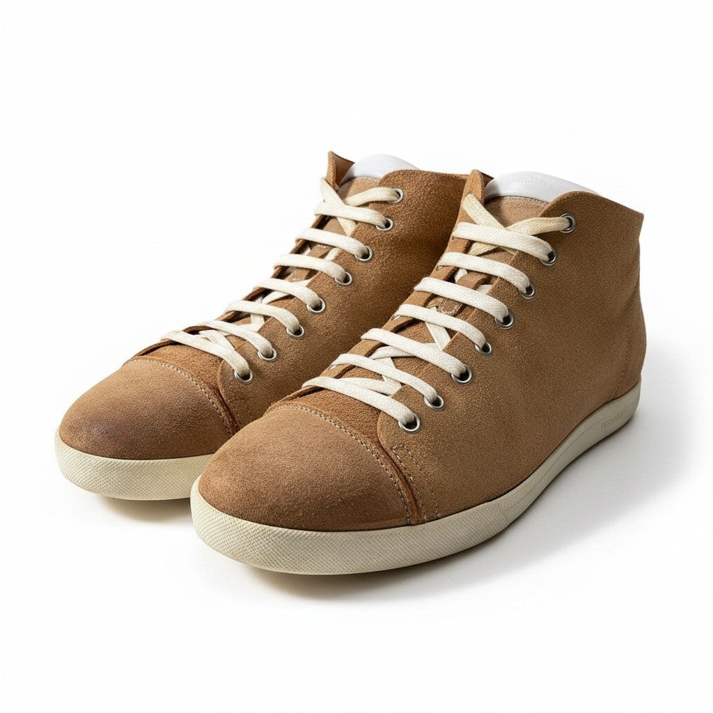 1h11 DIOR HOMME ディオールオム 2010年 クリスヴァンアッシュ期 ハイカットスニーカー 40 ブラウン スエードレザー メンズu02t