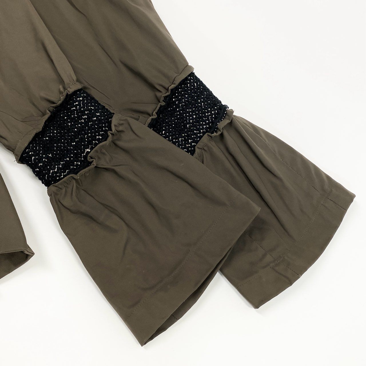 Ad9 ISSEY MIYAKE イッセイミヤケ 変形ジャケット ロングジャケット IM73FD526 2 カーキ レディースu02t
