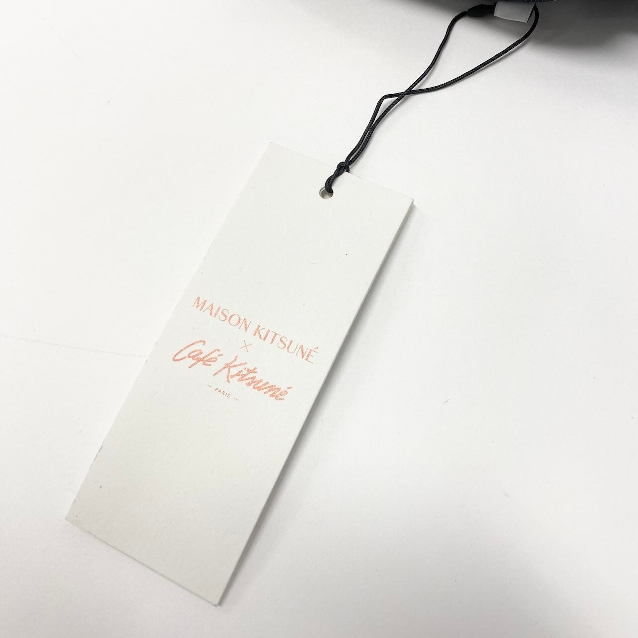 32c30 【新品保管品】MAISON KITSUNE メゾンキツネ × Cafe Kitsune カフェ キツネ ロングスリーブシャツ ロゴ刺繍 IM00473WC2009 XLサイズ インディゴ メンズ 男性用o07t
