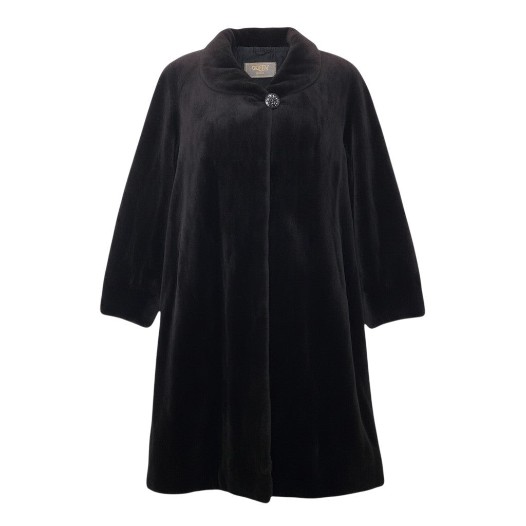 58i20 ROZEN シェアードミンク ロングコート サイズF ダークブラウン 本毛皮 Shared Mink Fur Long Coat リアルファーt18r
