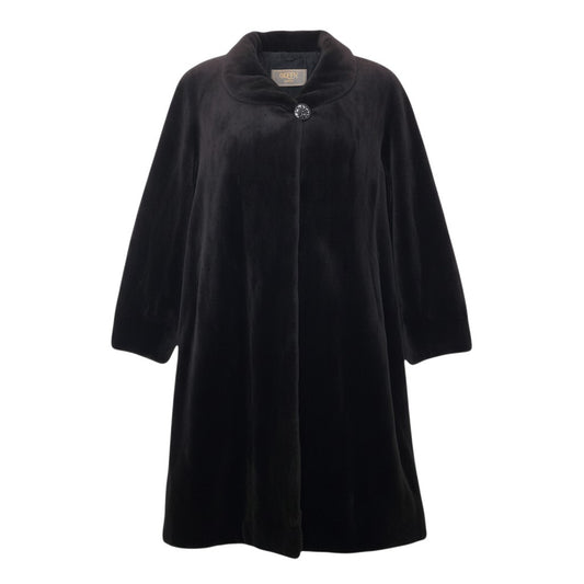 58i20 ROZEN シェアードミンク ロングコート サイズF ダークブラウン 本毛皮 Shared Mink Fur Long Coat リアルファーt18r
