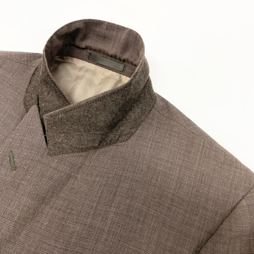 16a27 Burberrys バーバリーズ スーツセットアップ ダブルブレスト テーラードジャケット スラックスパンツ 94-84-165 AB4 ブラウン ウール100％ メンズ 男性用o07t