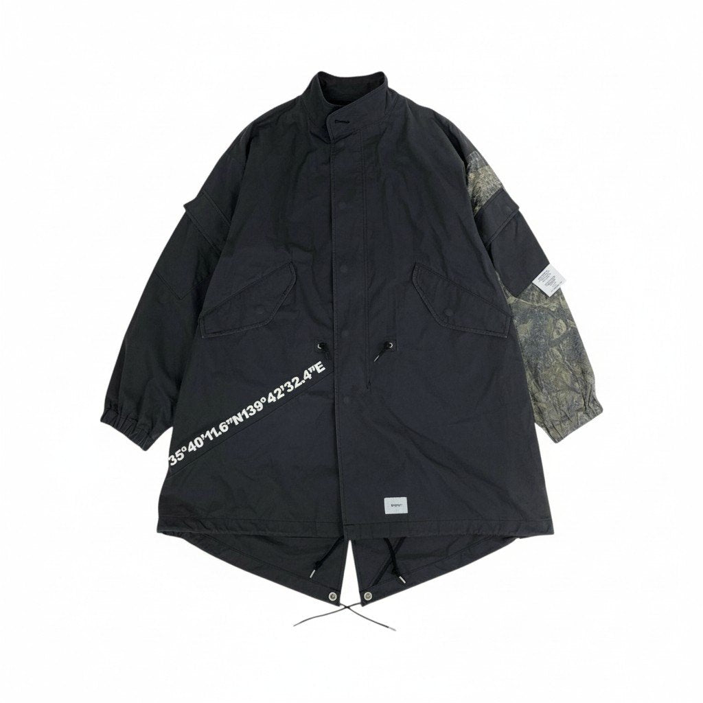 49L9 WTAPS ダブルタップス 20SS ミリタリージャケット コート フィッシュテール 201WVDT-JKM01 01サイズ ダークグレー系 メンズo07t