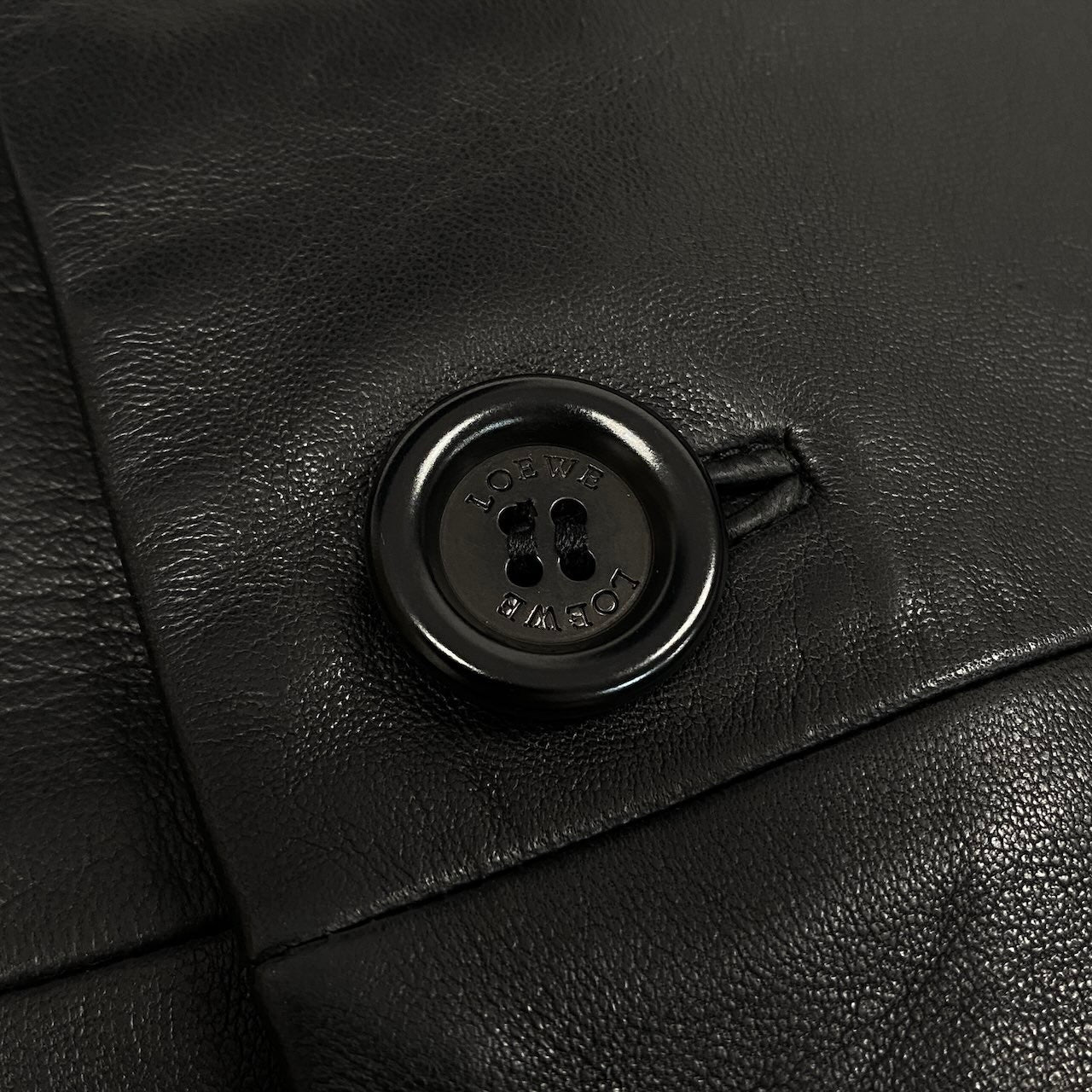 23e14 LOEWE ロエベ レザージャケット テーラードジャケット 3B 50サイズ ブラック レザー100％ メンズ 男性用k02i