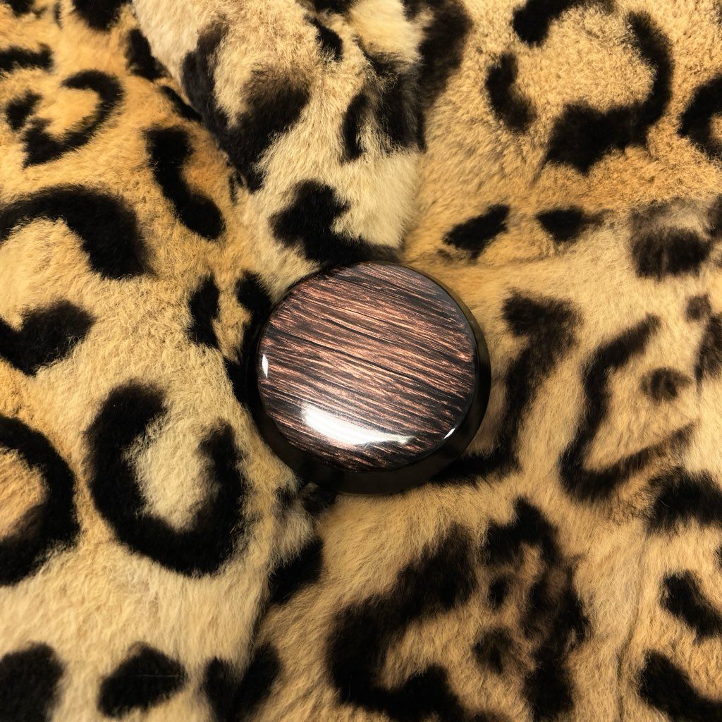 16l27 GRES グレ シェアードファー レオパード柄 ロングコート サイズF 本毛皮 LEOPARD FUR COAT ヒョウ柄t18r