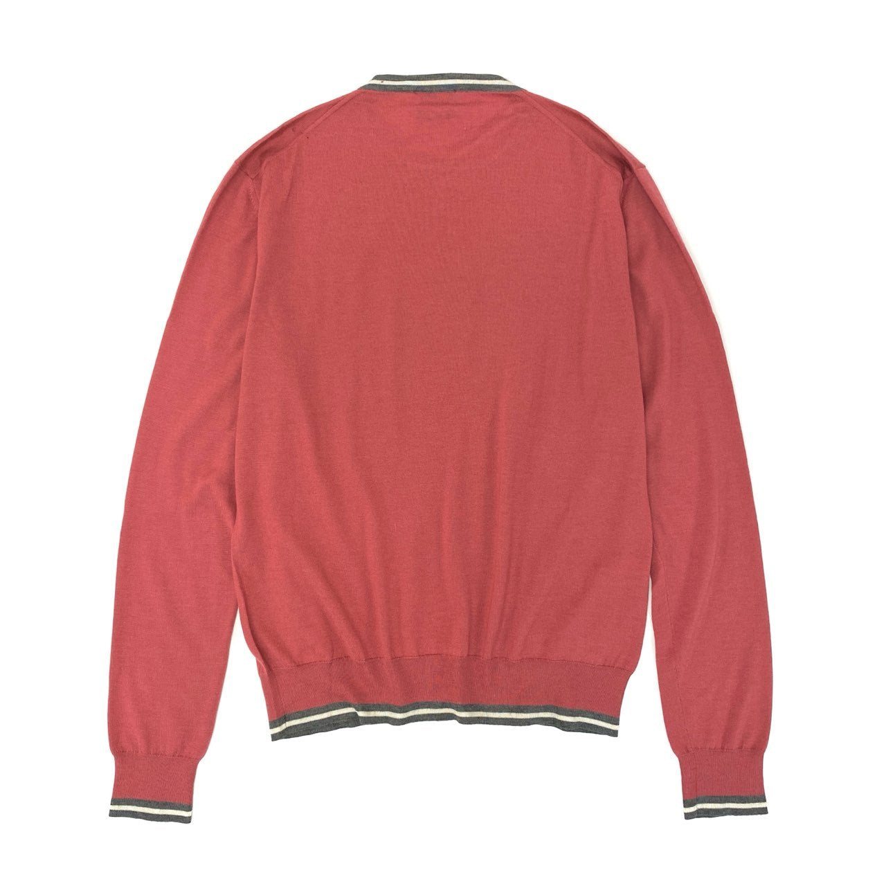 68L1 HERMES エルメス カシミヤ混紡 クルーネック ニット セーター トップス M ピンク系 カシミヤシルク メンズ イタリア製u02t