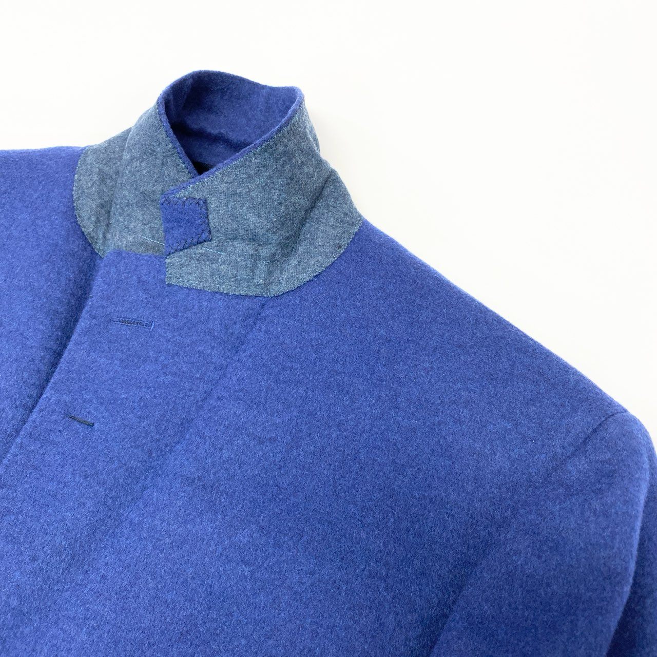 66l1 《美品》 mila schon ミラショーン カシミヤジャケット テーラードジャケット 2B メンズ 紳士服 ブルー カシミア100％u02t