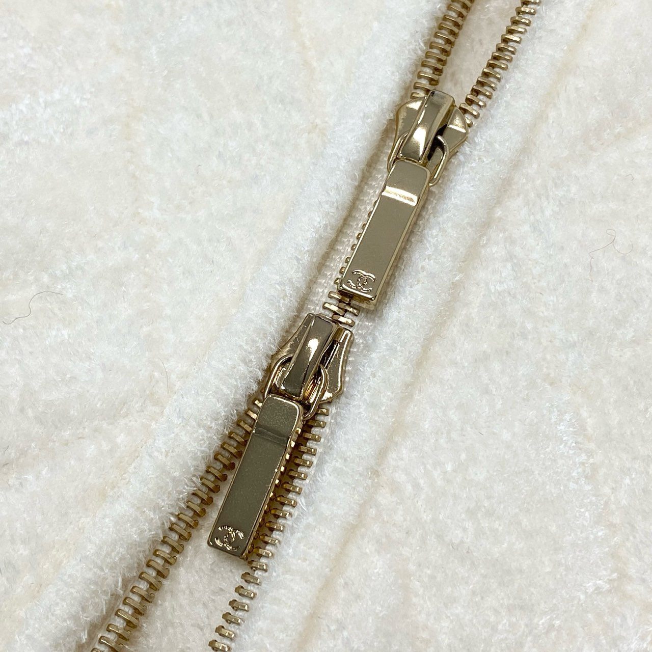 27L1 CHANEL シャネル マトラッセ ダイヤキルティング ミディ スカート P65628K61336 サイズ38 パイル地 ココマーク金ボタンk02i