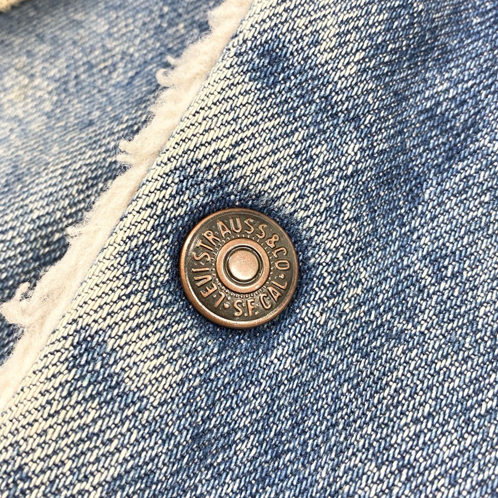 11l24 Levi`s リーバイス 96年製 90`s デニムボアジャケット USA製 vintage 706080216 38R インディゴブルー メンズ 紳士服o07t