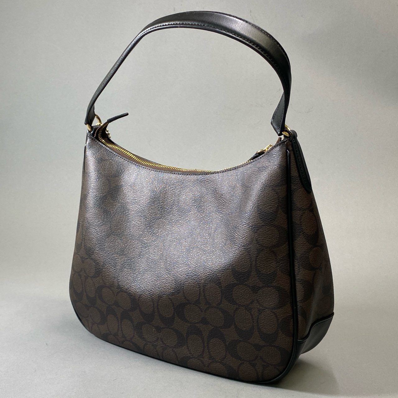 Bj3 《美品》 COACH コーチ ワンハンドル シグネチャー ワンショルダーバッグ F29209 ブラウン 肩掛け 鞄 カバンt18r