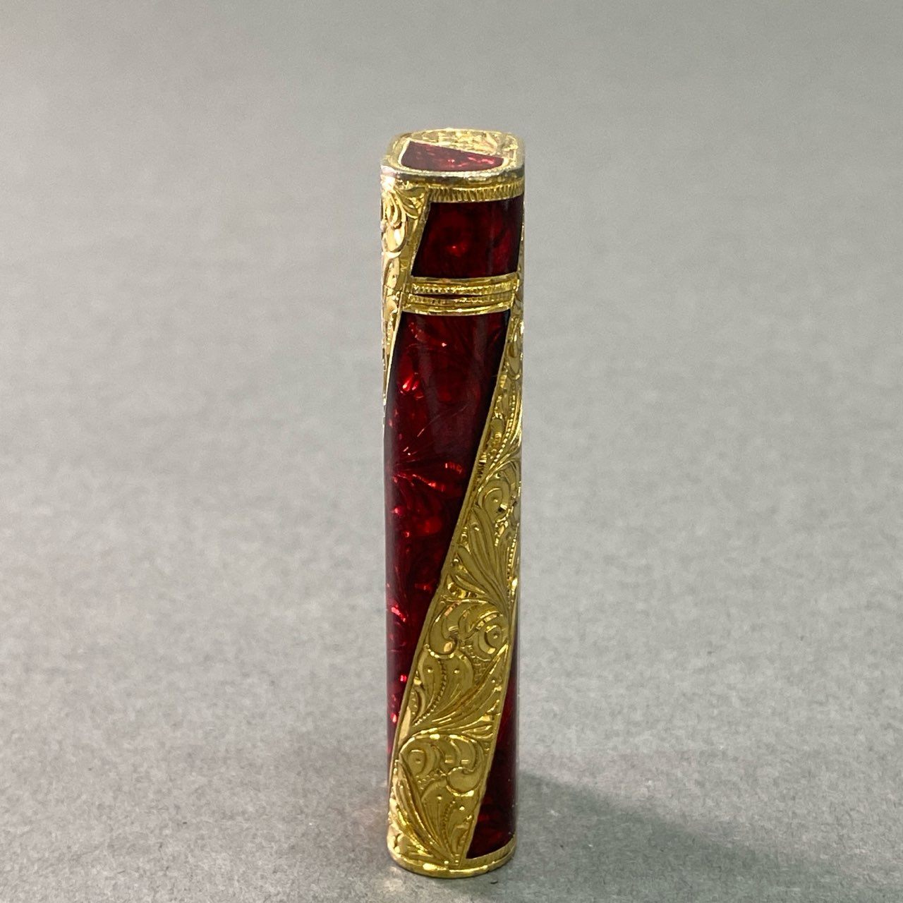 g9 Cartier カルティエ Roy King ロイキング ライター 喫煙具 ローラーガスライター 装飾  レッド ゴールド k18刻印