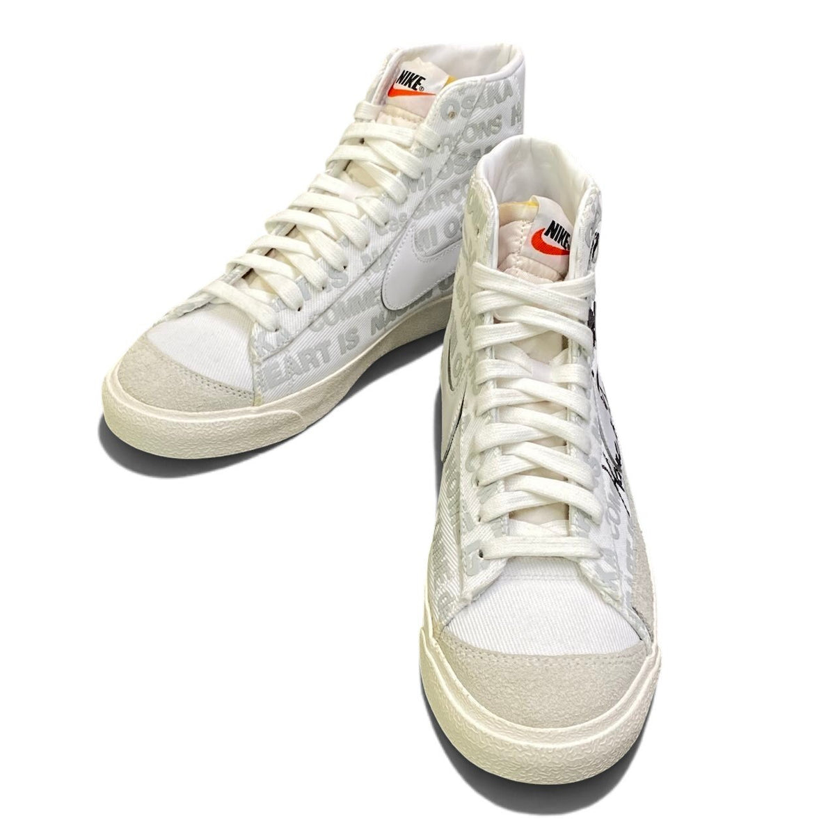 1i13 《美品》 NIKE ナイキ × COMME des GARCONS コムデギャルソン BLAZER MID スニーカー DA5383-100 26cm ホワイト シューズt18r