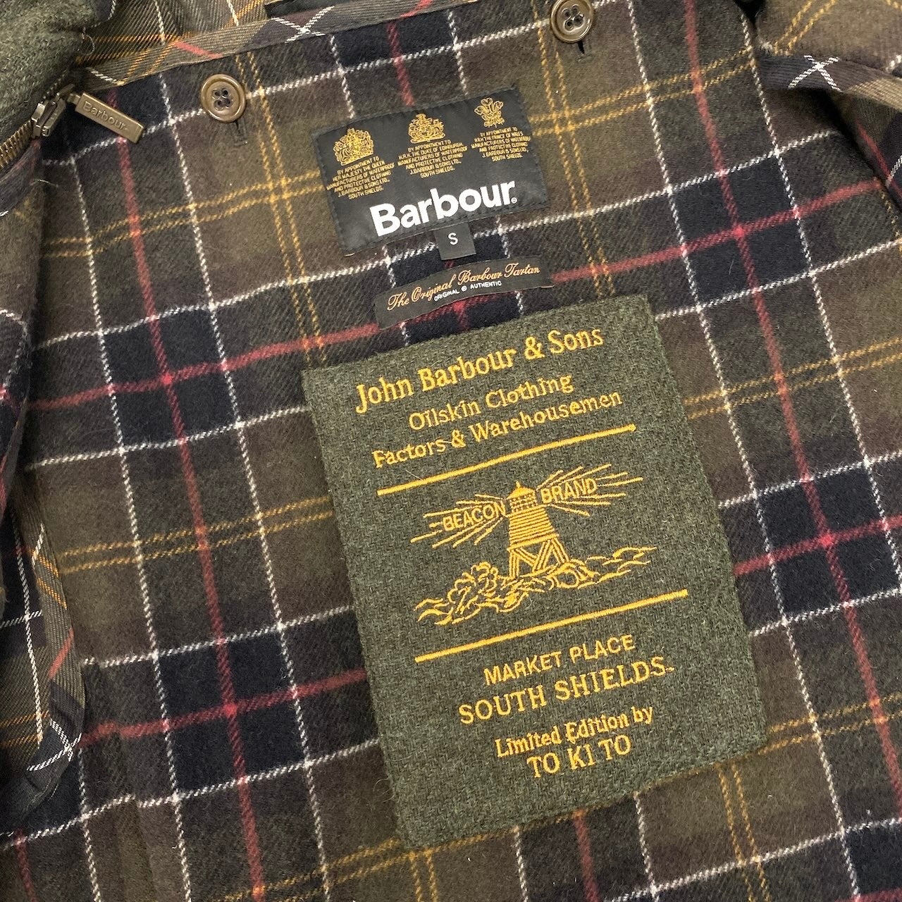 79c26 Barbour バブアー ×TOKITO トキト Military Jacket ミリタリージャケット 1102301 Sサイズ カーキ コットン100％ メンズ 男性用u02t
