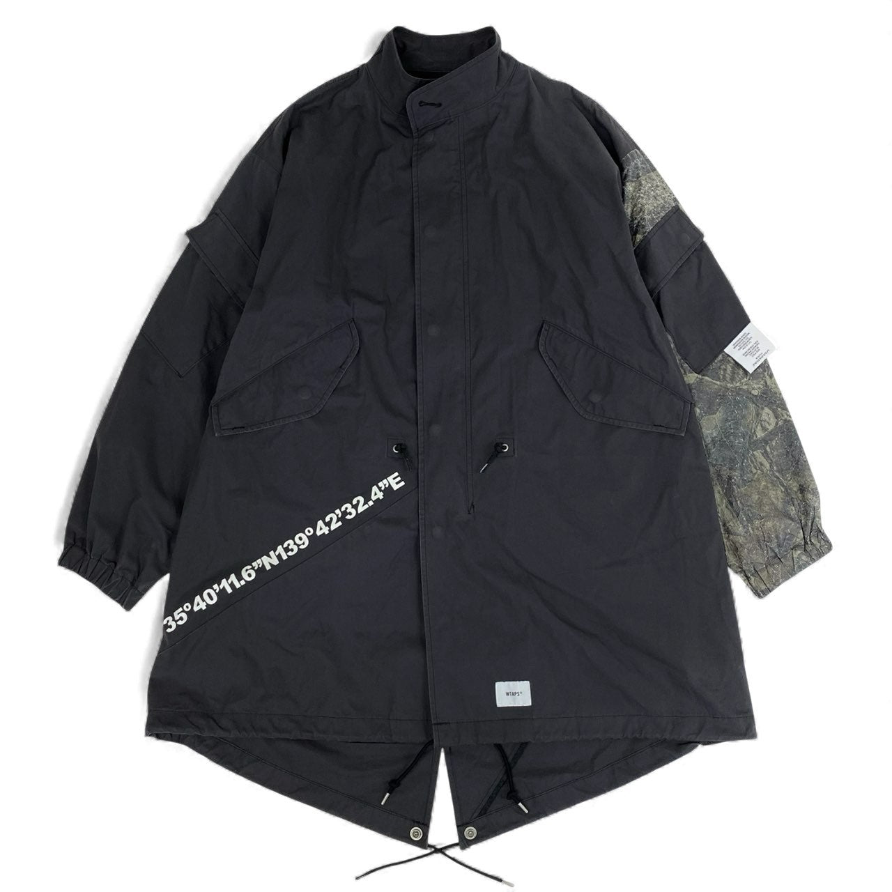 49L9 WTAPS ダブルタップス 20SS ミリタリージャケット コート フィッシュテール 201WVDT-JKM01 01サイズ ダークグレー系 メンズo07t