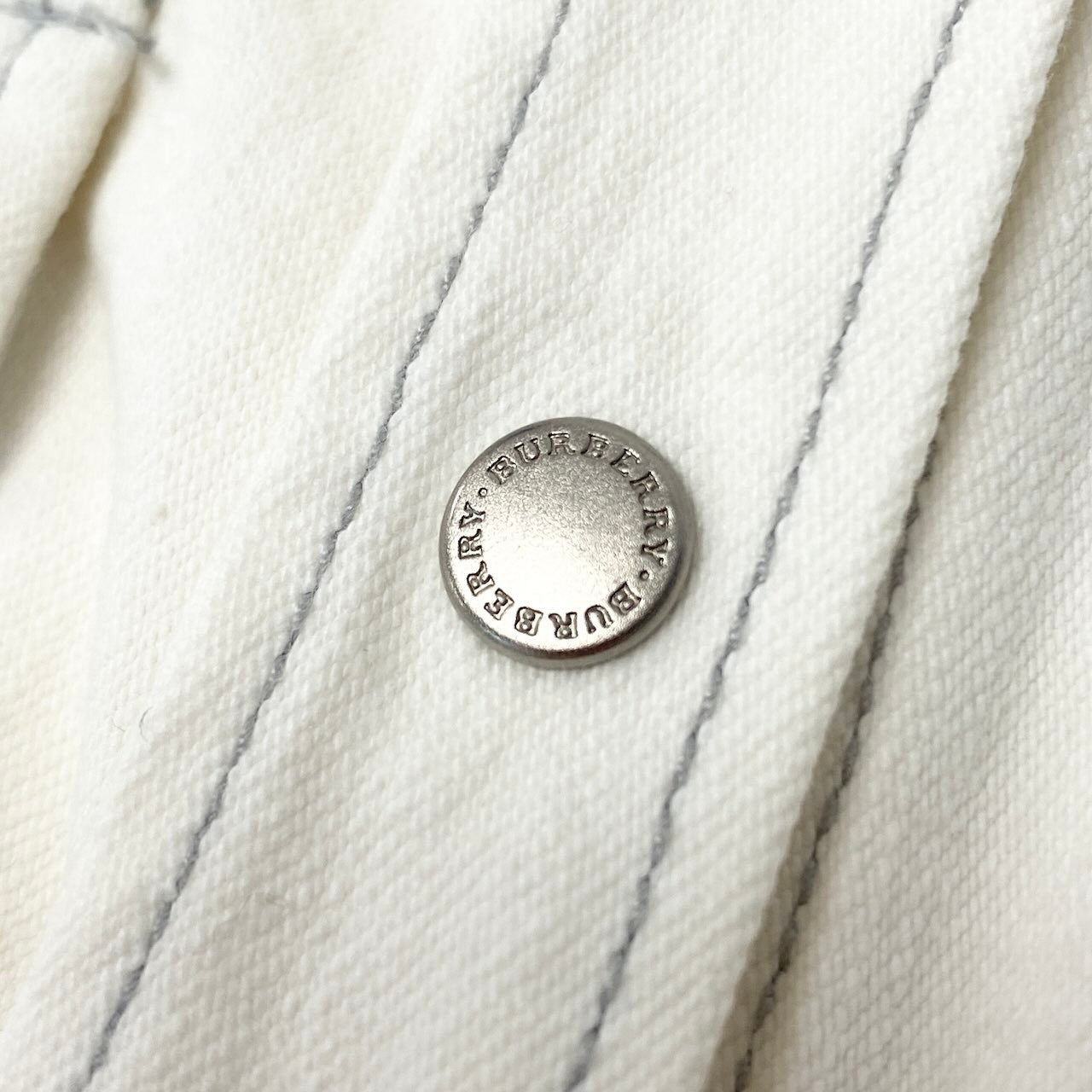 78d9 BURBERRY LONDON バーバリー ロンドン ホワイトデニム ジャケット サイズ38 ホワイト White Denim Jackett18r