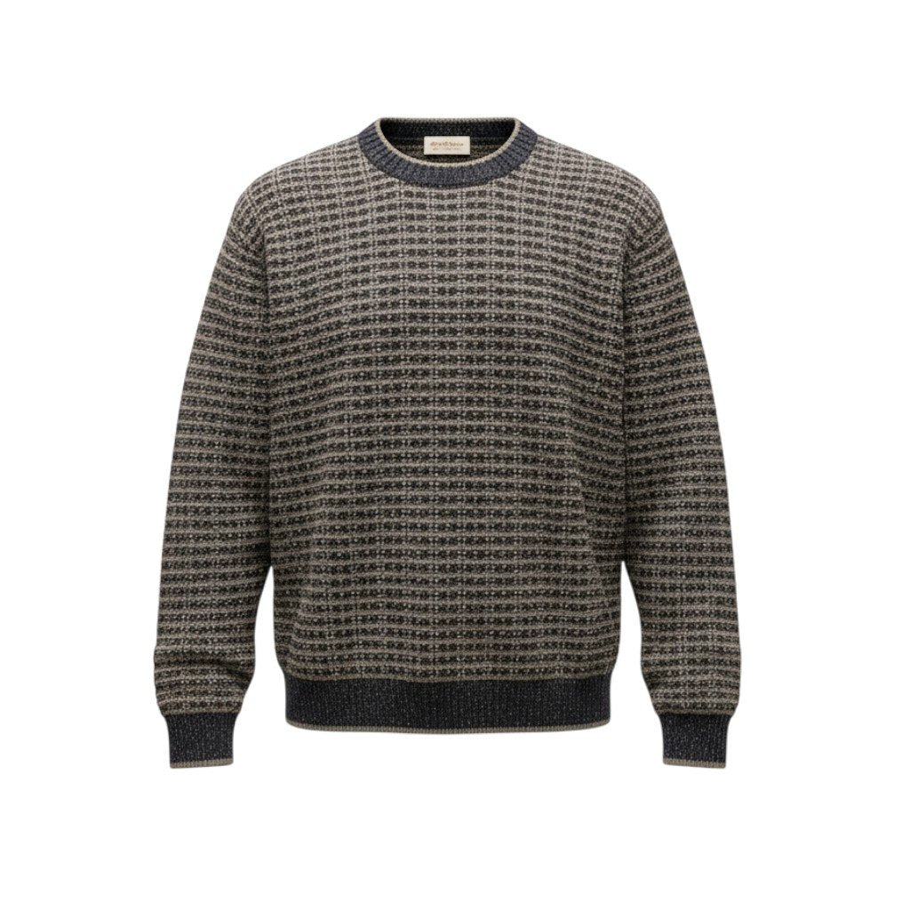 54b10 【美品】Ermenegildo Zegna エルメネジルドゼニア クルーネックニットセーター プルオーバー トップス Mサイズ マルチカラー メンズu02t