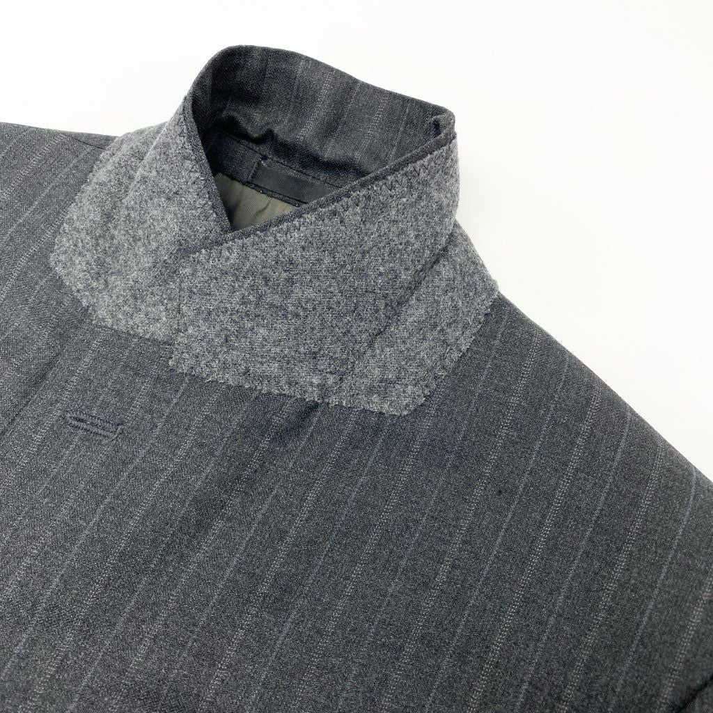 54l28 Burberrys バーバリーズ スーツセットアップ テーラードジャケット スラックスパンツ ストライプ 94-84-165 AB4 グレー ウール100％ メンズ 男性用o07t