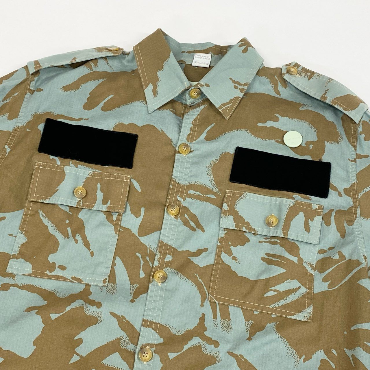 32j3 《未使用品》タグ付 OAMC オーエーエムシー UK COMBAT SHIRT コンバットシャツ 長袖 迷彩柄 カモフラージュ 52-01-34-01005 23A28OAX14 46 Mサイズ マルチカラー コットン メンズo07t