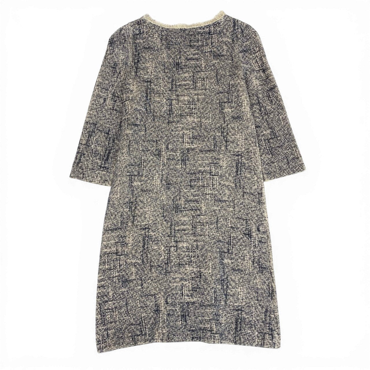 Ec31 《美品》 LOUIS VUITTON ルイヴィトン シルクブレンド フレイドワンピース Silk Blend Frayed Mini Dress サイズXS グレー イタリア製t18r