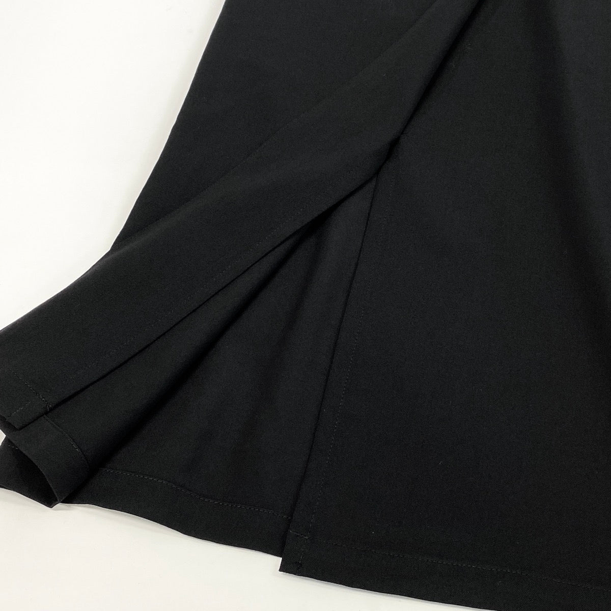 Ae25 YOHJI YAMAMOTO ヨウジヤマモト バックスリット ロングスカート FG-S02-100 サイズ1 ブラック ウール100％ レディース 女性服o07t
