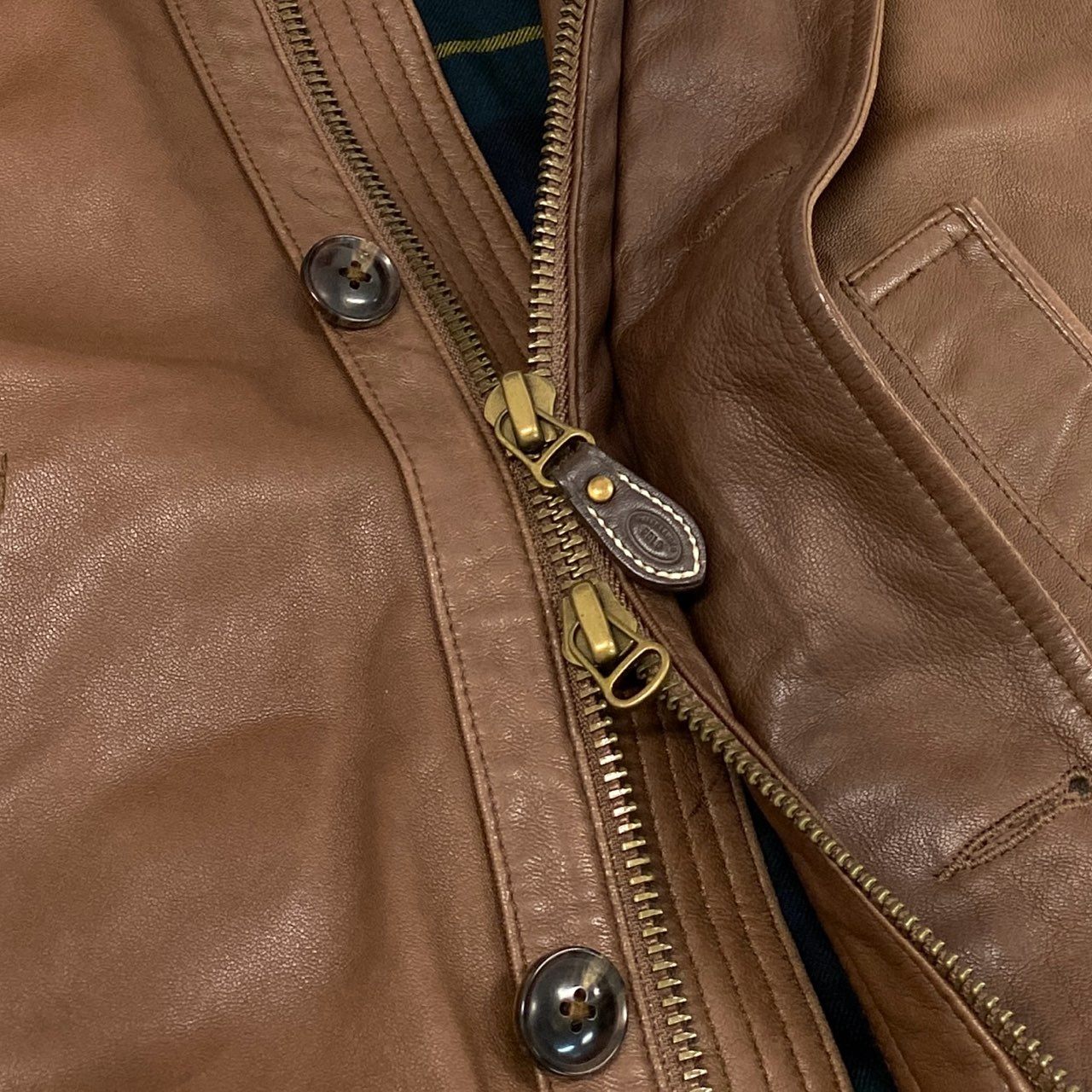 75i8 POLO RALPH LAUREN ポロラルフローレン BURHAM CAR COAT バーハム カーコート レザー ジャケット 襟着脱 ムートン S 170 ブラウン ラムレザー 羊革 メンズo07t