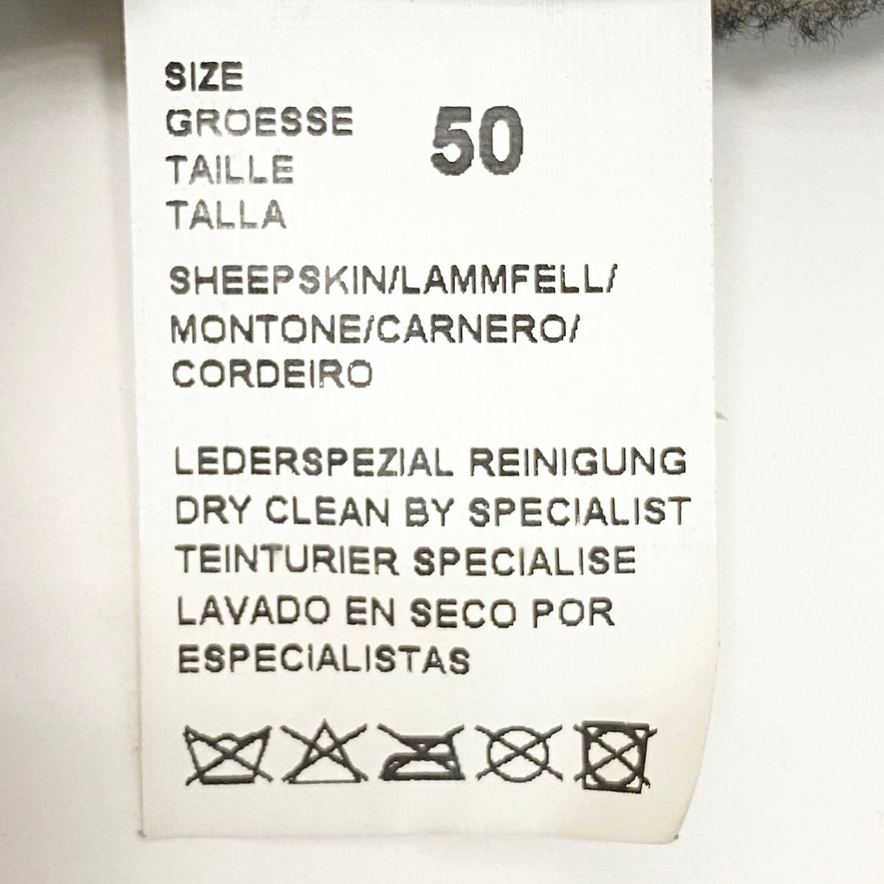 57d5 ARMANI COLLEZIONI アルマーニ コレッツォーニ リアルムートンジャケット サイズ50 グレー シープスキン 羊革 Real Mouton Jackett18r