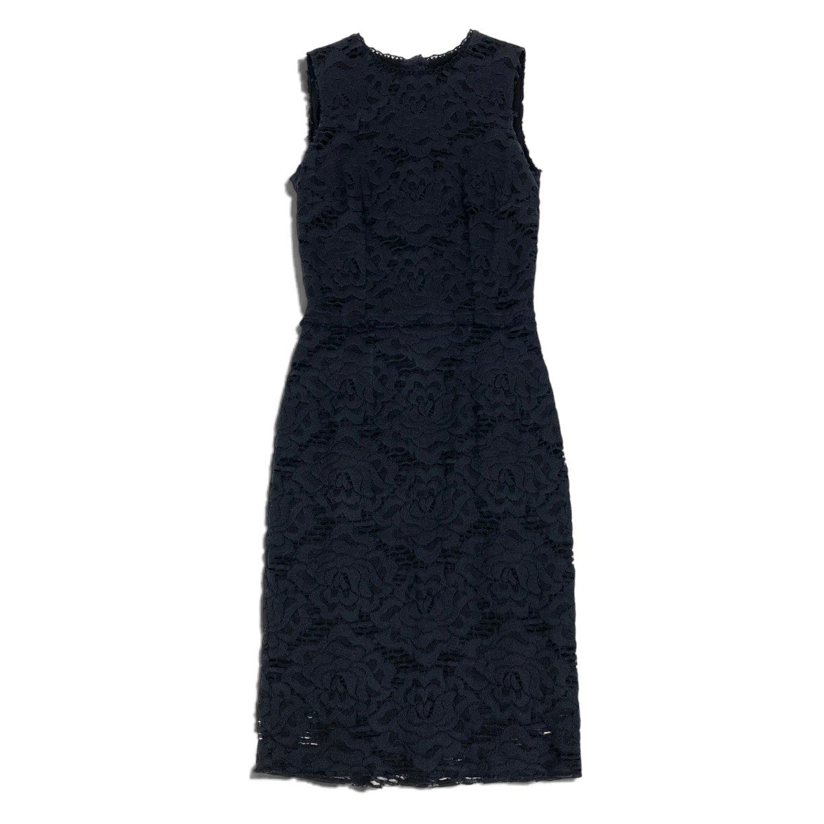i4 DOLCE&GABBANA ノースリーブレースワンピース ドレス イタリア製 38サイズ ブラック レディース 女性用u02t