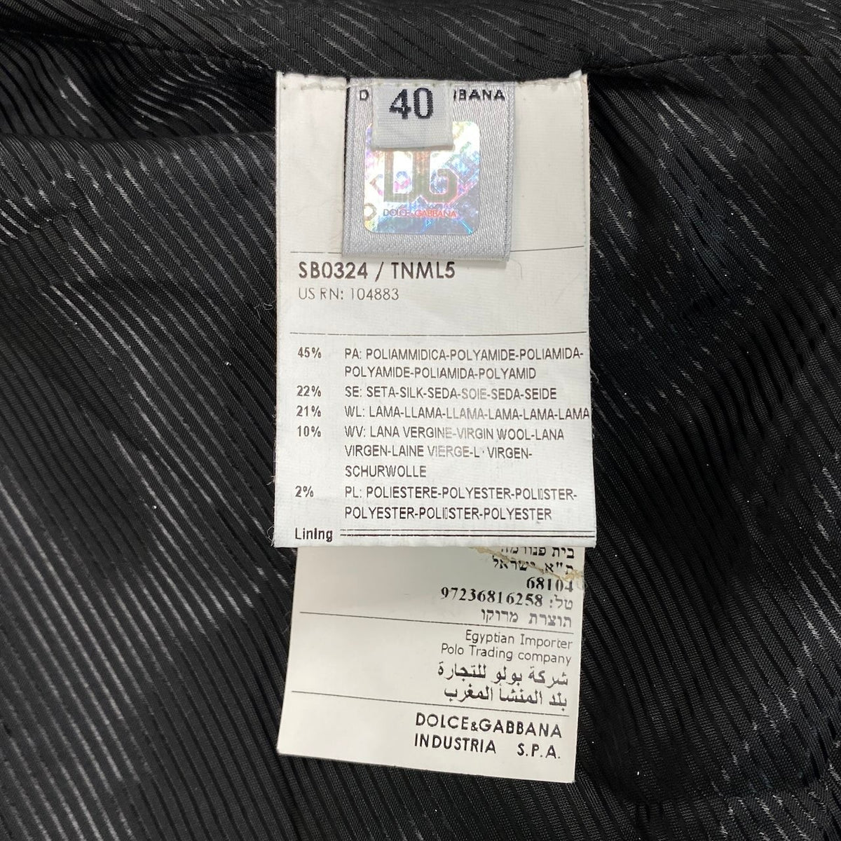 i19 D&G DOLCE＆GABBANA ショートコート 異素材ドッキングデザイン ジャケット 40サイズ ブラック レディース 女性用u02t
