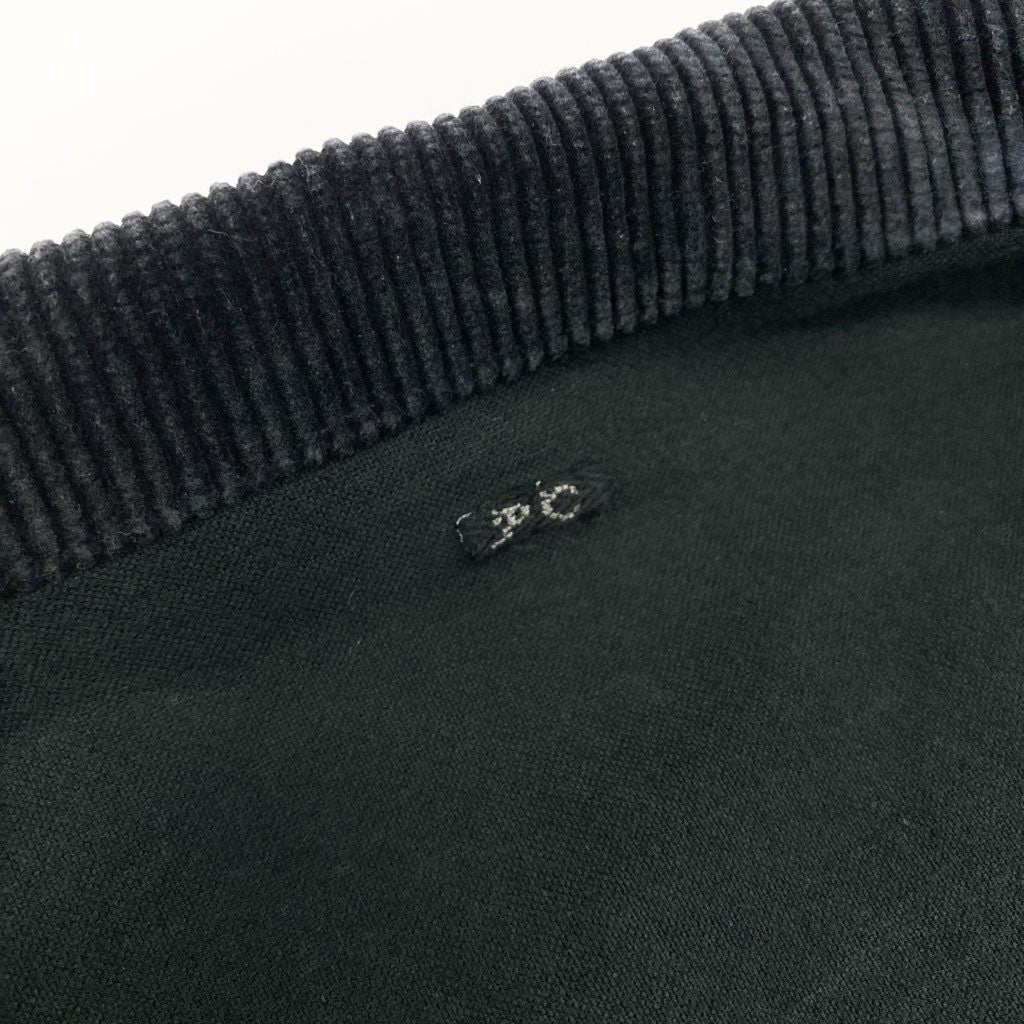 40l25 Porter Classic ポータークラシック PARAFFIN CORDUROY JACKET パラフィンコーデュロイジャケット ウィズシルバーボタン ジャケット XLサイズ ブラック コットン100％ メンズu02t