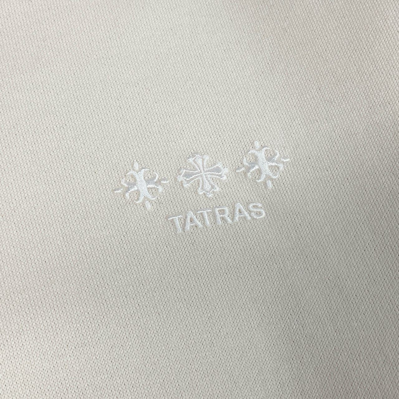 8b20 《美品》定価￥41,800 TATRAS タトラス 別注 FITART フィタート ロゴ刺繍 スウェット サイズ3 ホワイト ユニセックス トレーナーt18r
