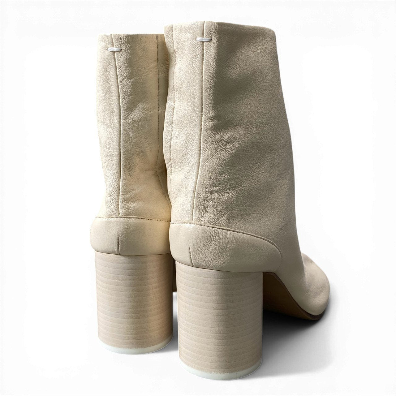 Maison Margiela メゾンマルジェラ 足袋ブーツ タビブーツ サイズ37 1/2 クリーム レザー レディースta1