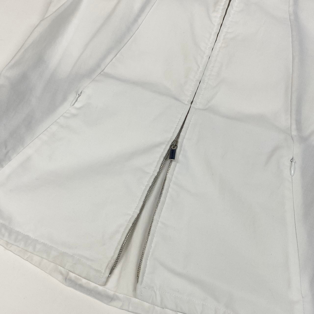 23e14 JIL SANDER ジルサンダー ジップアップ フーディ ベスト ジャケット イタリア製 34 ホワイト コットン レディースo07t
