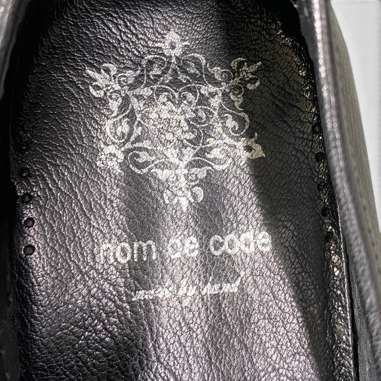 1f10n.d.c エヌディーシー nom de code  レザーローファー 本革 ハンドメイド サイズ41 ブラック スティングレイ メンズ 紳士靴u02t